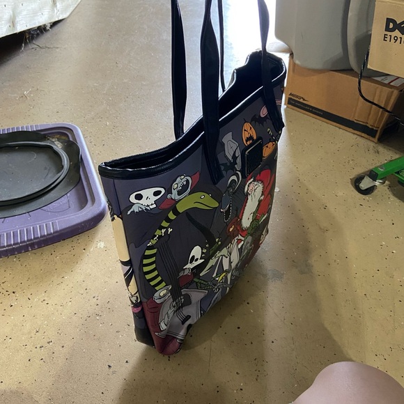 Loungefly Black Cartoon Collage Tote Bag - Picture 3 of 4